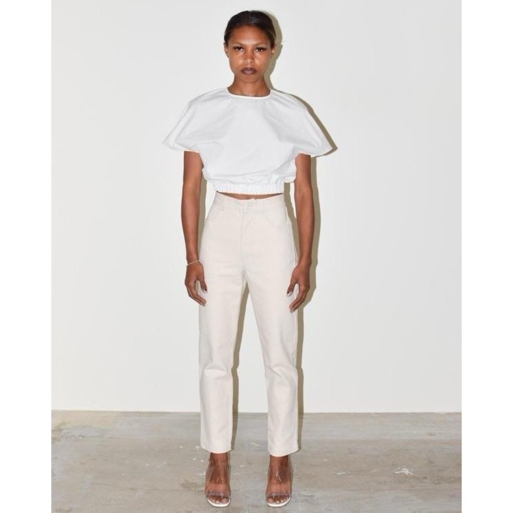 diamond‎ leah rigid pants natural Size 6 Minimalist Organic